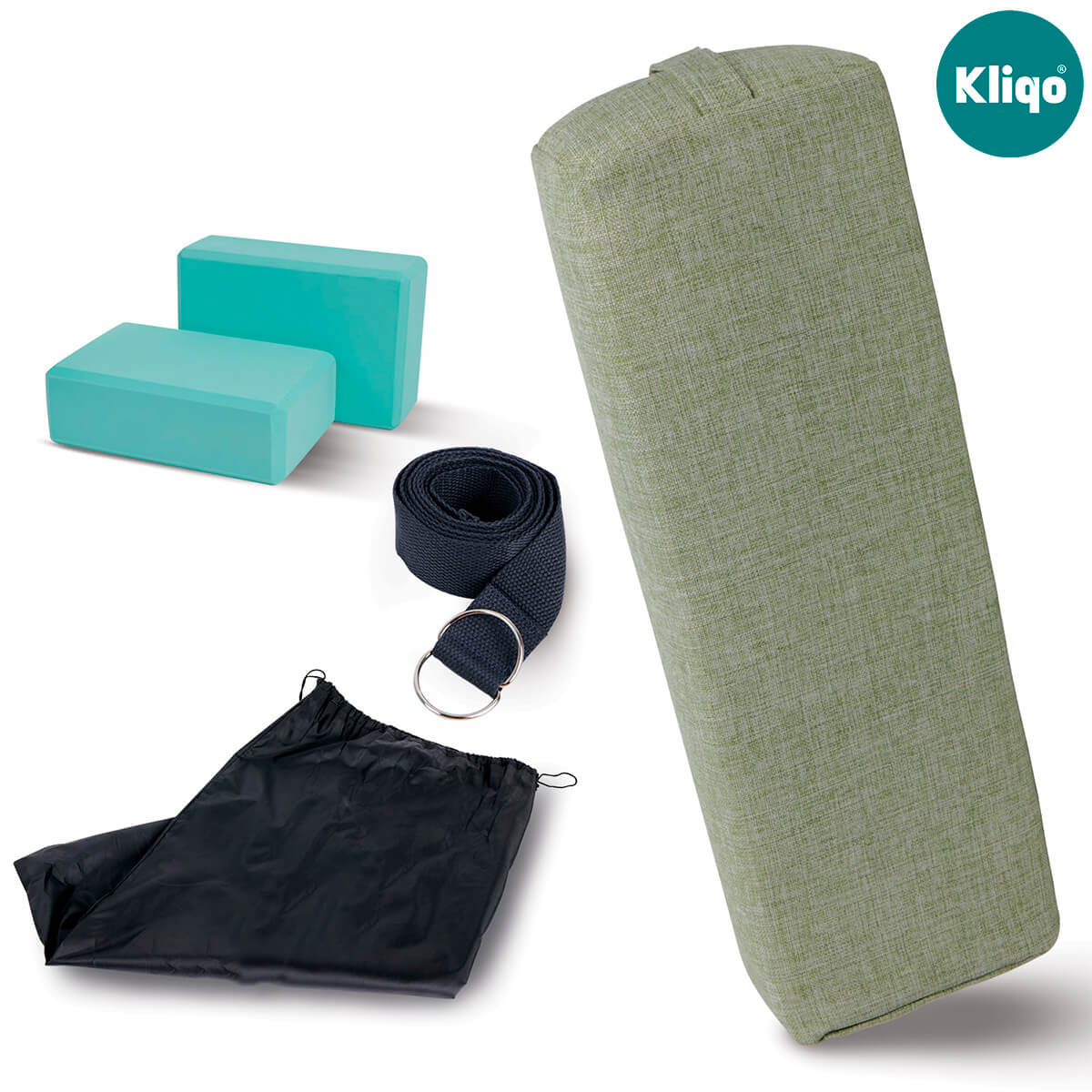 KLIQO™  Kit de Yoga Bolster Completo con una Almohada Y Cojín de